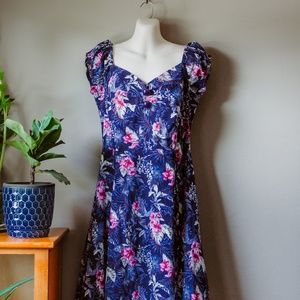 Collectif Tropical Tribute Dress: New With Tags